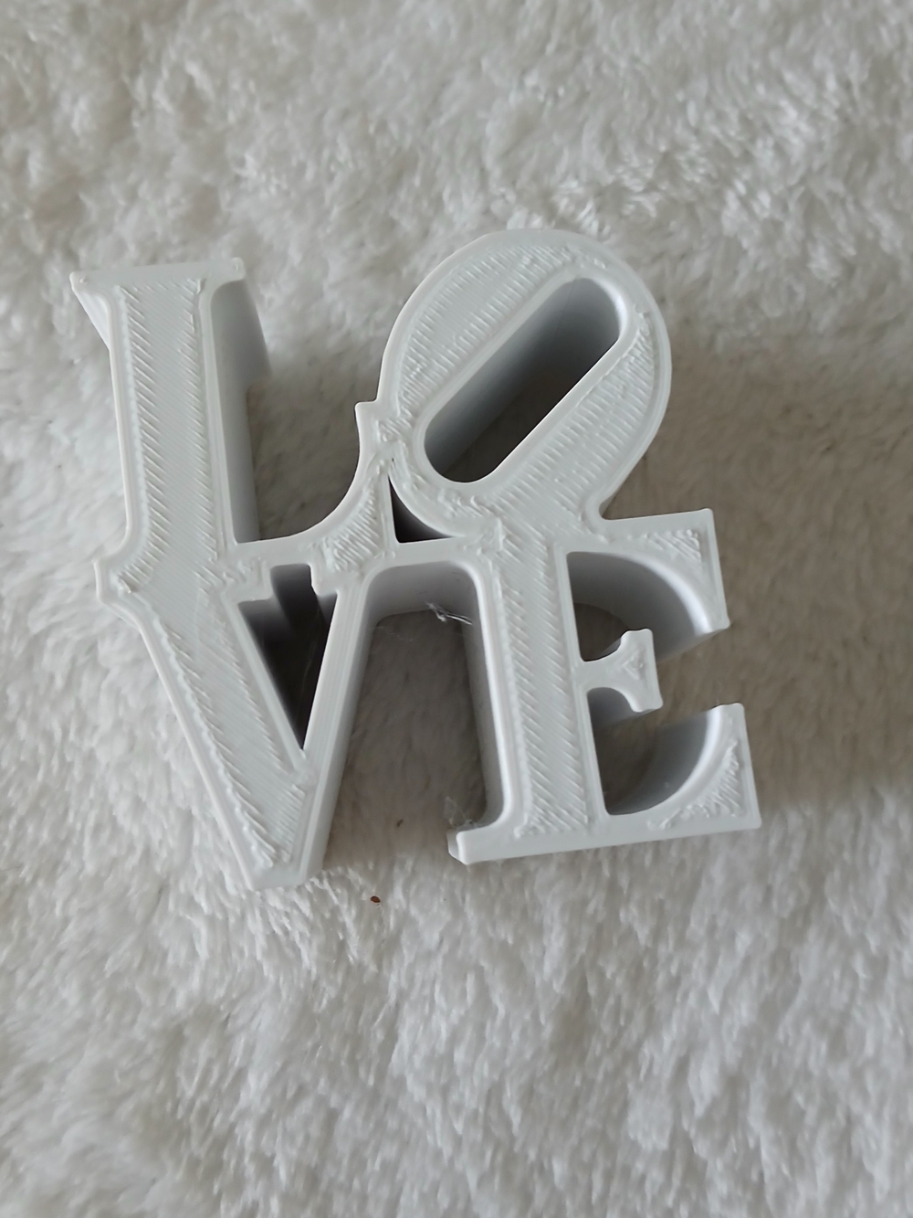 LOVE 3D Printed Decorative Letter Sculpture [WHITE]